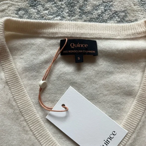 Quince Soft Cream Cashmere Top - Picture 2 of 2